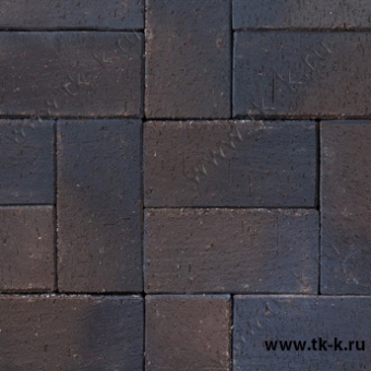 Клинкерная брусчатка Westerwälder коричнево-графитовая с нагаром - WK1345