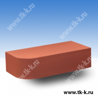 Кирпич полнотелый радиусный лицевой красный М-300 - КС Керамик