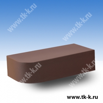 Кирпич полнотелый радиусный лицевой шоколад М-300 - КС Керамик